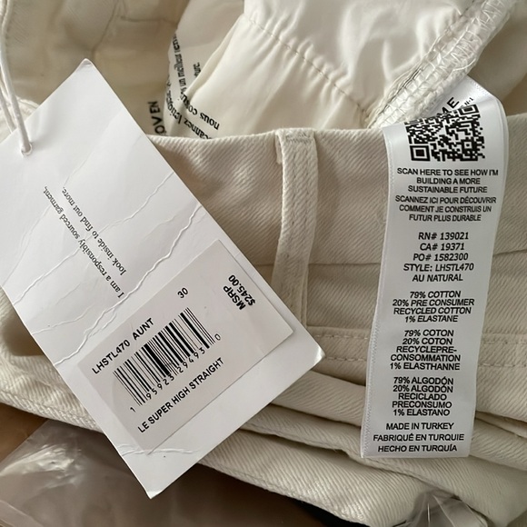 New Frame Le Super High Rise straight jean in au natural size 30 - Picture 14 of 14